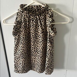 Janie and Jack Polka Dot Blouse - Black and Cream